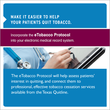 Make it easier to help your patients quit with the eTobacco Protocol
